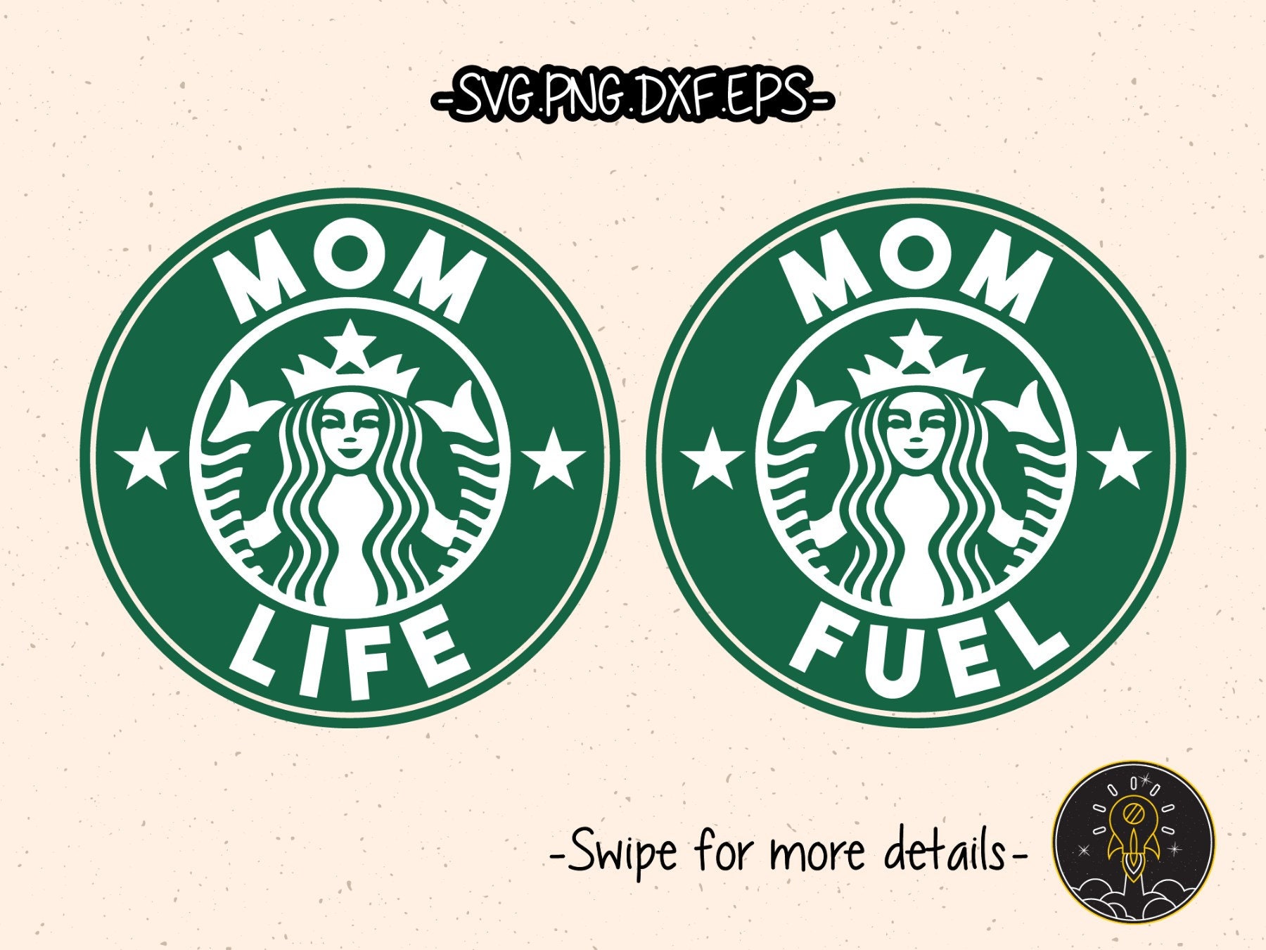 Download Mom Life Mom Fuel Starbucks SVG Tumbler Cold Cup Sticker Decal | Etsy