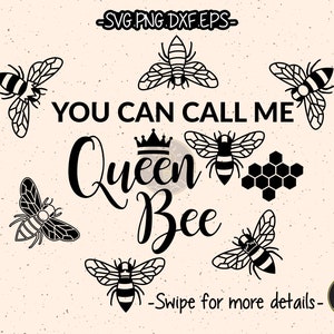 You Can Call Me Queen Bee SVG Cut File Cricut Clipart