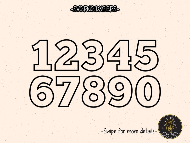 Outline Number Letter Font Alphabet SVG Cricut Cut File Etsy