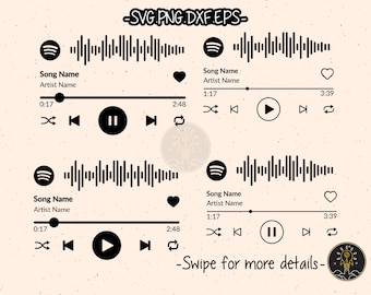 Music Player Audio Control Buttons SVG Cricut Cut File Clipart