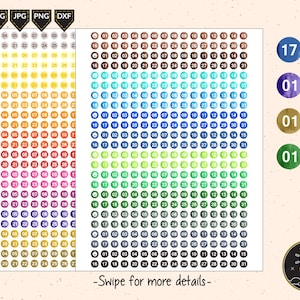 Printable Date Planner Stickers Happy Planner & Erin Condren Planner Stickers SVG