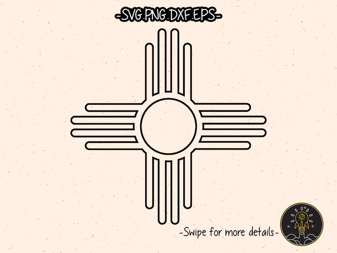 New Mexico Zia Sun Symbol SVG Silhouette Cameo Cricut Cut File | Etsy