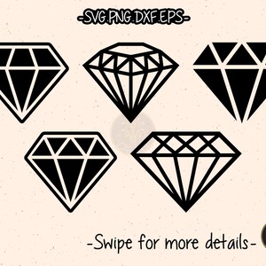 May include: Five black diamond shapes with different internal line designs. The diamonds are outlined in black and are on a beige background.