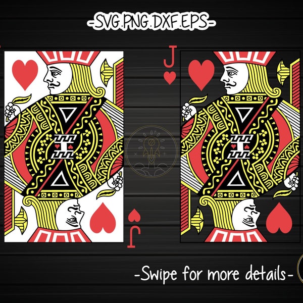 Jack of Heart SVG Playing Cards Casino Cut File Cricut Clipart