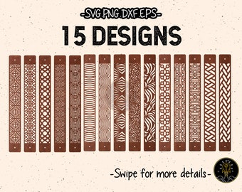 2 Layers Abstract Geometry Bracelet Template SVG Laser Cut File