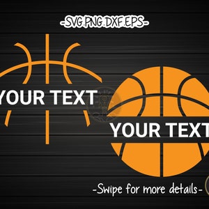 BasketBall Split Monogram SVG Cut File Cricut Clipart