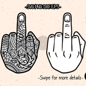 Middle Finger SVG F*ck You Cut File Cricut Clipart Silhouette Cameo
