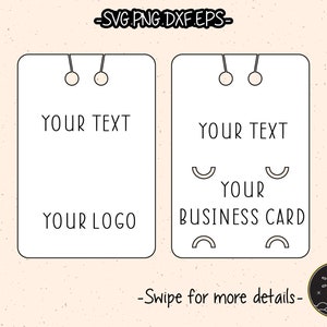 Embalagem de cartão de exibição de chaveiro Modelo de slot de cartão de visita SVG Cricut Cut File