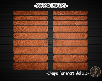 Leather Cuff Bracelet Template SVG Laser Cut File