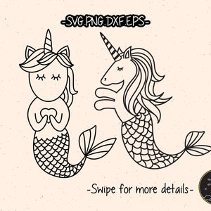 Birthday Mermicorn Unicorn Mermaid Mythical SVG Cricut Cut File
