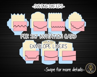 A7 Envelope Template SVG Laser Cut File Cricut