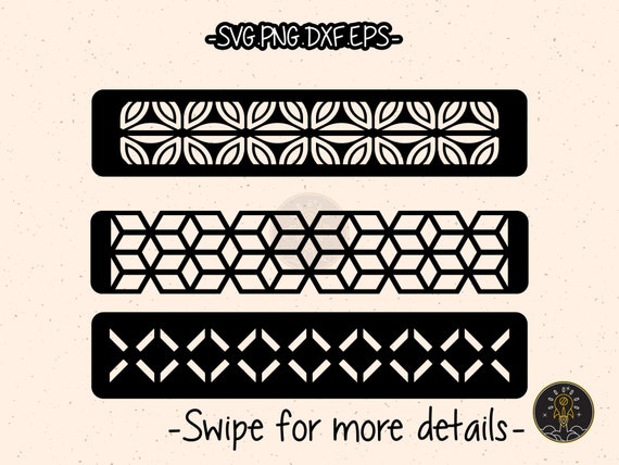 Leather Monogram Bracelets SVG for Cut Graphic by art.rm · Creative Fabrica