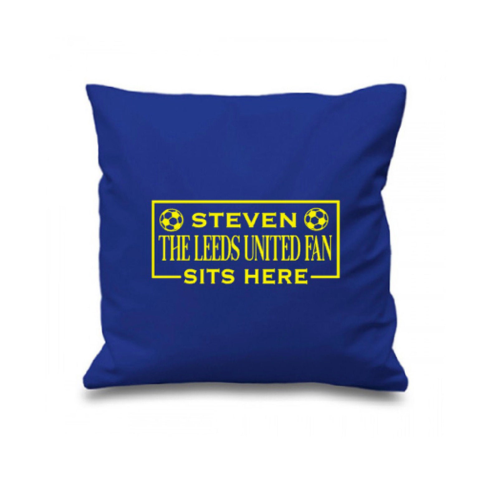 Personalised Leeds United Cushion Cover Football Fan Gift Etsy
