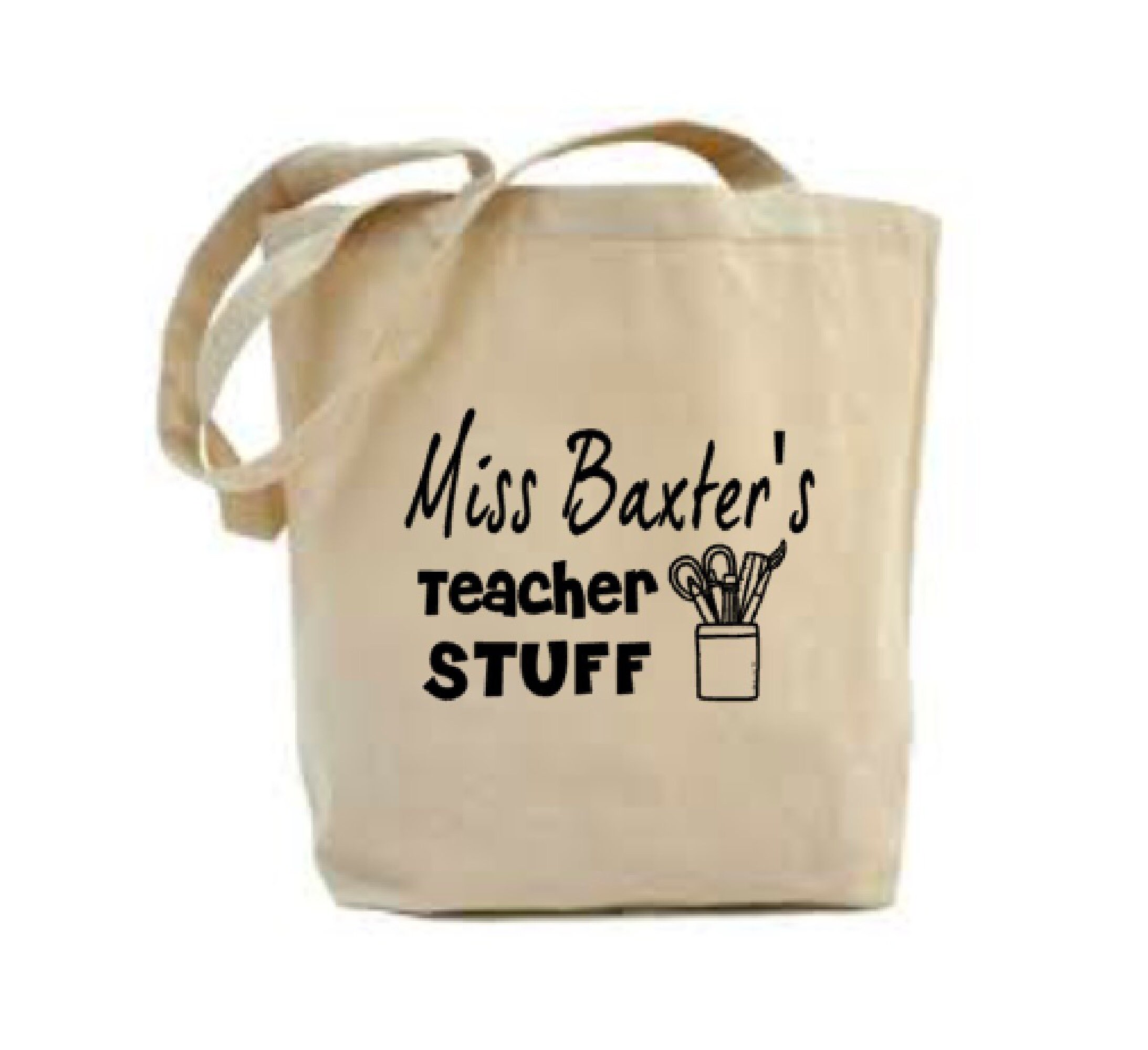Personalised Teacher's Stuff Tote Bag Teacher Thank You - Etsy UK