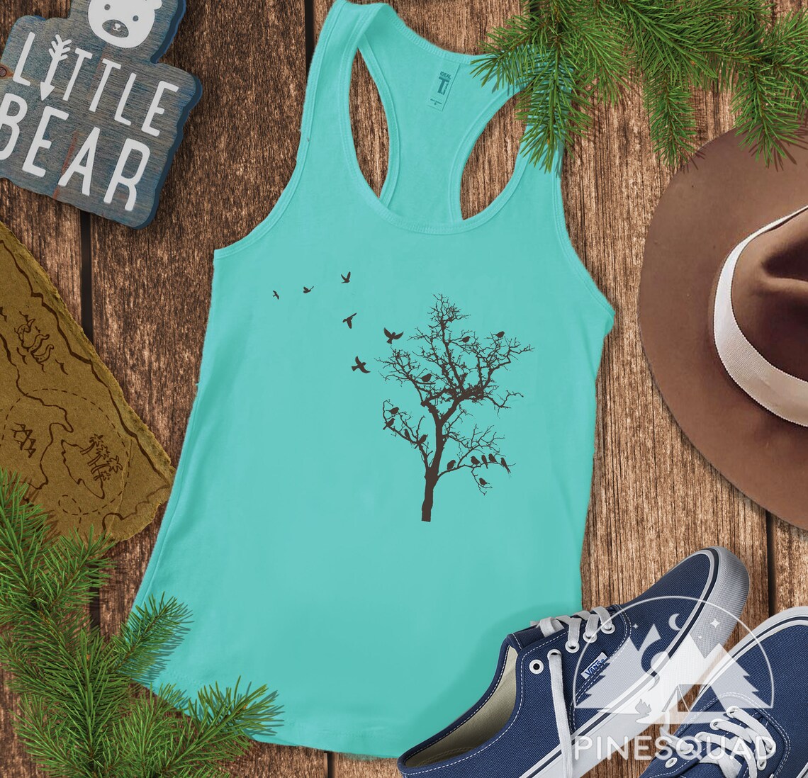 Bird and Tree Bird Tank Top Bird Lover Shirt Nature Shirt Etsy