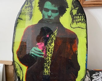 Sid Vicious mixed media art