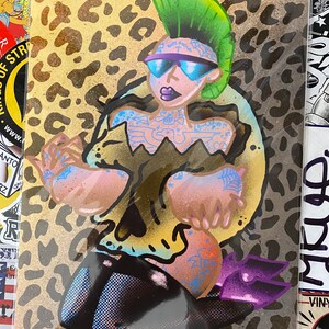Punk girl digital print