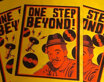 Prince Buster 'One Step Beyond' screen printed art, ska, reggae, skinhead, trojan records