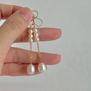 Pearl Drop Earrings,14 Gold Filled Earrings,Freshwater Pearl Earrings,Pearl Earrings Dangle,Wedding Earrings,Bridesmaid Gift