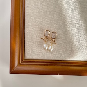 Pearl Drop Earrings,Freshwater Pearl Earrings,Gold Pearl Earrings,Pearl Earrings Dangle,Bridesmaid Earrings,Gift For Her image 4