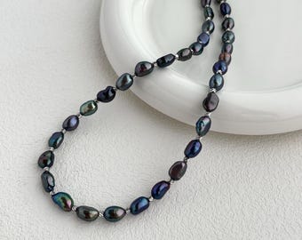 Beaded Choker Necklace,Real Freshwater Pearls,Handmade Jewelry,Stainless Steel Necklace,Gift For Her