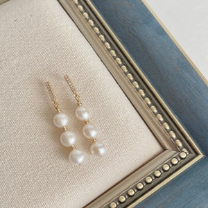 Bridal Pearl Earrings,Pearl Drop Earrings,Dangle Pearl Earrings,Freshwater Pearl Earrings,Wedding Jewelry