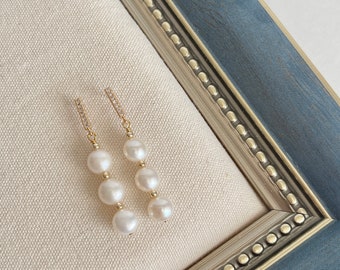 Bridal Pearl Earrings,Pearl Drop Earrings,Dangle Pearl Earrings,Freshwater Pearl Earrings,Wedding Jewelry