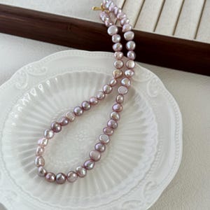 Real Pearl Necklace,Baroque Pearl Necklace,Pearl Beaded Necklace,Everyday Necklace,Gift For Her