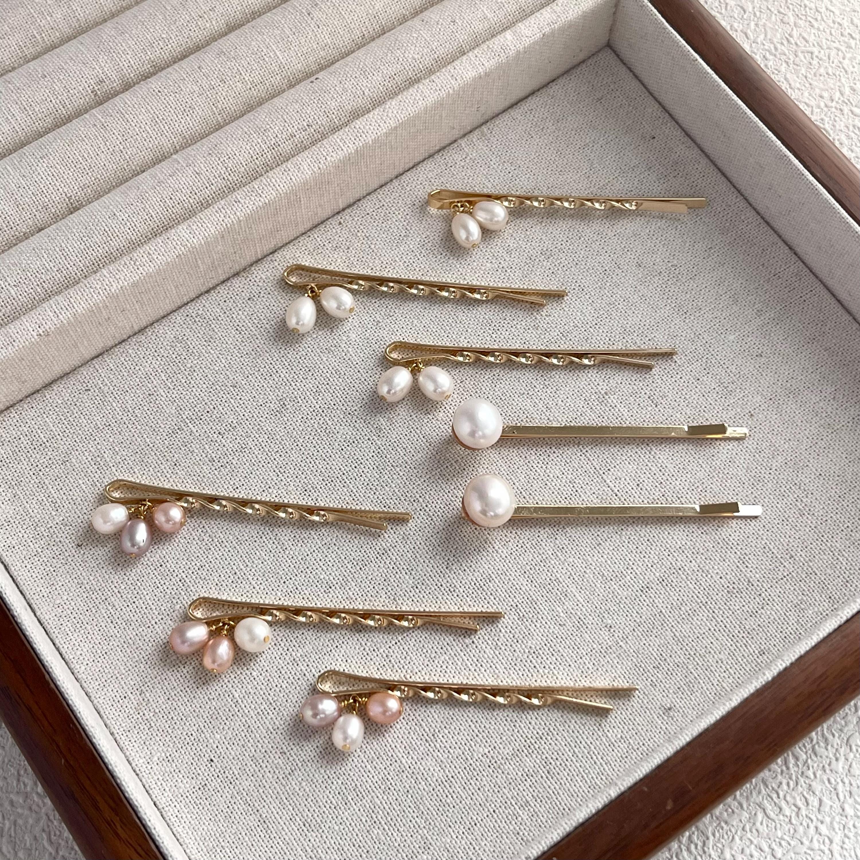Real Freshwater Pearl Hair Pin,Bridal Hair Pin,Wedding Hair Pin,Baroque hair Clip,Simple Hairpin, set of 2