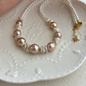 Edison Pearl Necklace,Beaded Pearl Choker,Wedding Necklace,Bride Necklace,Baroque Pearl Necklace,Gift For Women