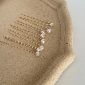 Real Freshwater Pearl Hair Pin,Bridal Hair Pin,Wedding Hair Pin,Wedding hair Clip,Bridal Hair Pin,Set Of 3,6,9 image 3