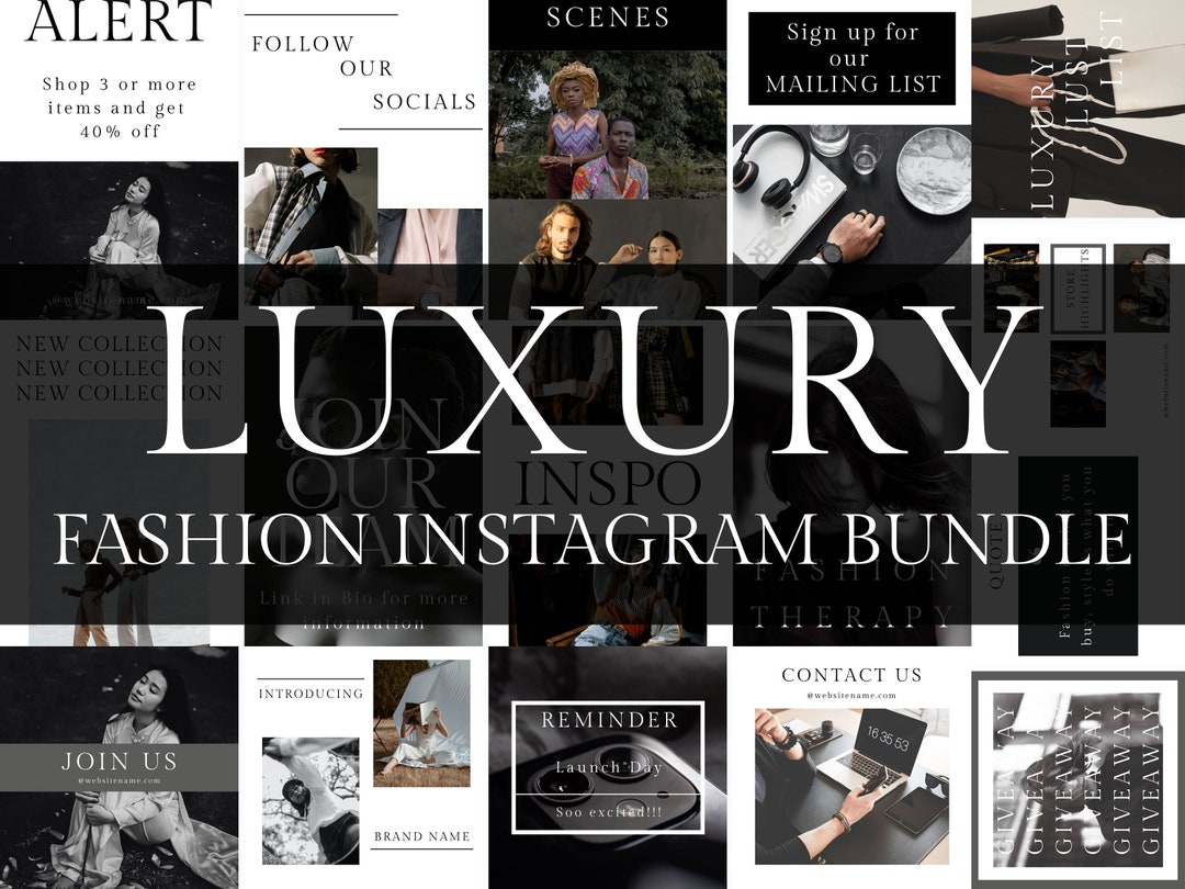 Buy Canva Luxury Social Media Instagram Templates Fashion Templates for ...
