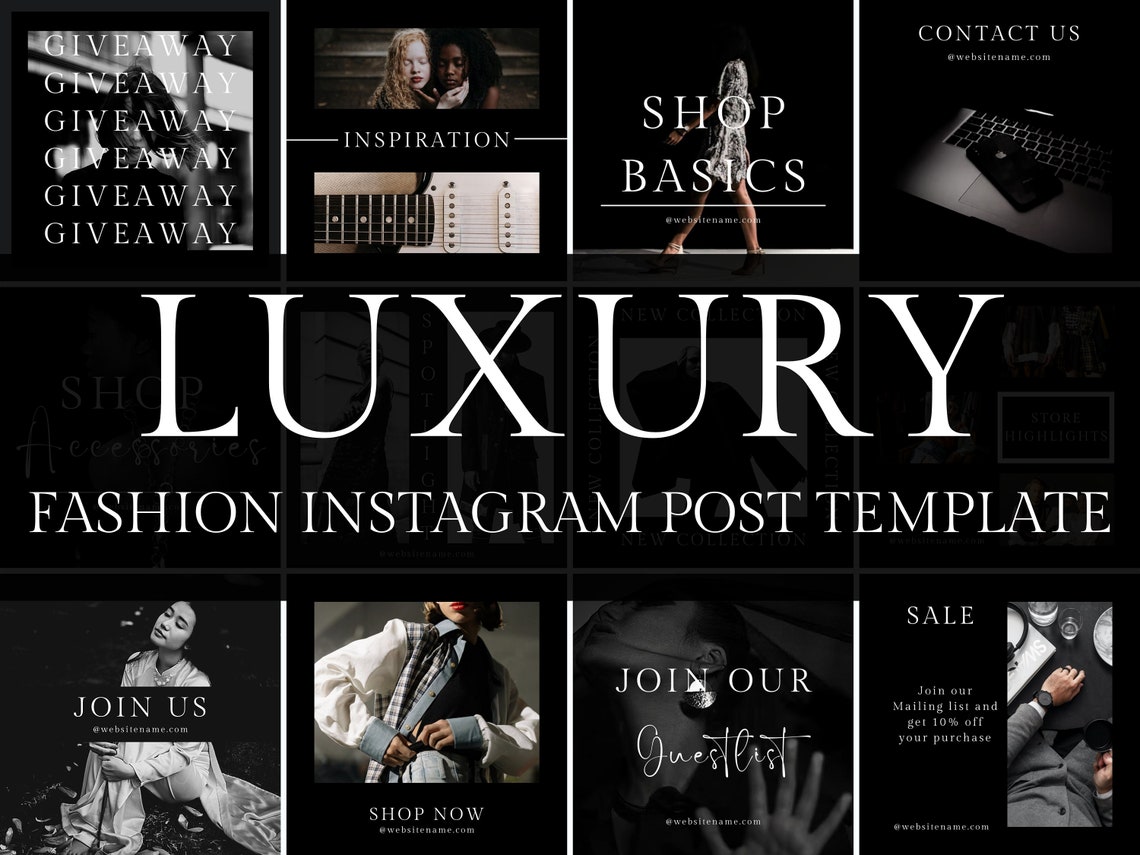 Canva Luxury Social Media Instagram Post Templates Fashion - Etsy