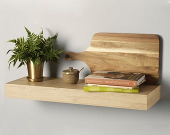 Durable estante flotante texturizado madera-grano antibacteriano Surface Vogue