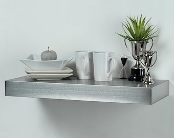 Diseño moderno robusto acero inoxidable industrial estante flotante