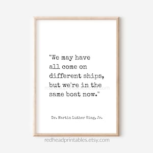 Martin Luther King Jr Quote Printable Wall Art, MLK Quote, MLK Day Decor, Social Justice Quote, Inspirational Quote, Equality Printable