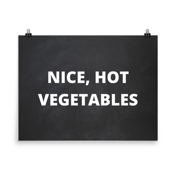 Nice Hot Vegetables Wall Art Etsy