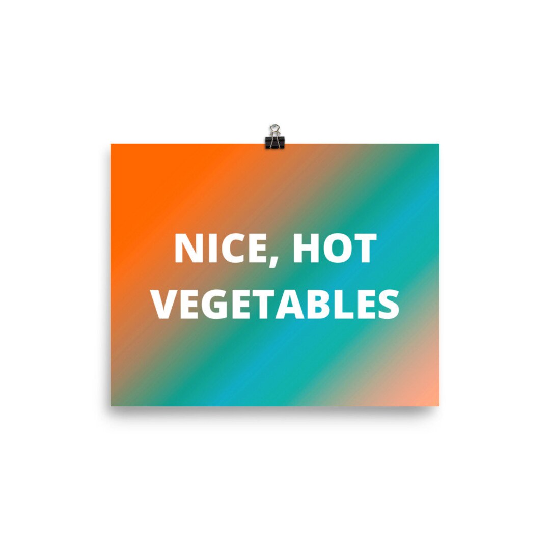 Nice Hot Vegetables Poster Horizontal, Colorful Kitchen Decor, OMITB