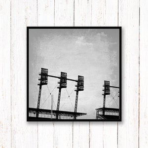 Baseball Photography, Baseball Printable Wall Art, Detroit Tigers Photo, Comerica Park Photo, Digital Download, Baseball Decor, Black White
