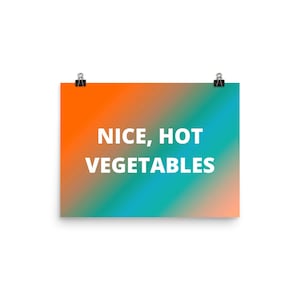 Nice Hot Vegetables Poster Horizontal, Colorful Kitchen Decor, OMITB