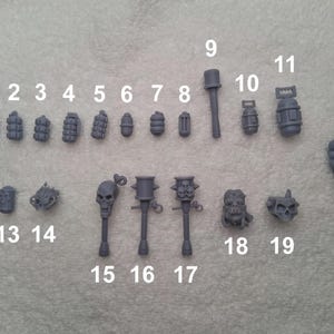 1:18 Scale Custom Grenades Accessories - pick your favorites