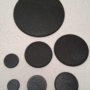 Round and Oval Bases - All Sizes.  Regular or magnetized.