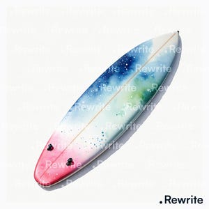 15 Surfboard Clipart | Printable Watercolor Surfer Clipart | High Quality JPG & PNG - Digital Download | Junk Journal, Scrapbooking, Craft
