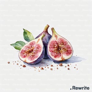 10 Fig Clipart | Printable Watercolor Fruit Clipart | High Quality JPG & PNG, Digital Download | Junk Journal, Scrapbooking, Paper Craft