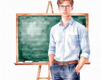 12 Clipart Profesor Hombre Clase | JPG Alta Calidad | Imagen Prediseñada Imprimible, Descarga Digital | Junk Journal, Scrapbooking, Crafting