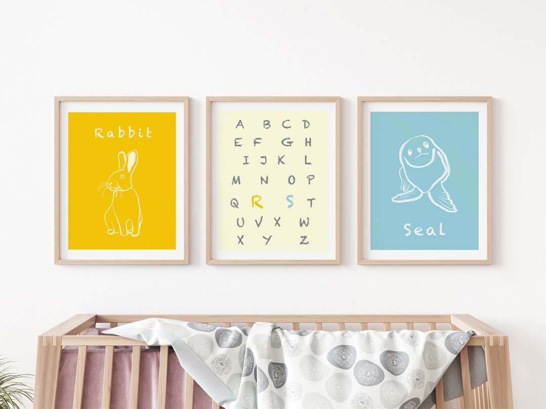 Printable Nursery Prints,printable Wall Art Set,nursery Decor, Nursery Animal Prints, Printable