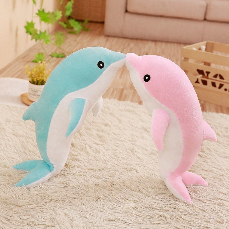 Cute Soft Dolphin Plush Toy Lovely Marine Animal Stuffed Toys Etsy