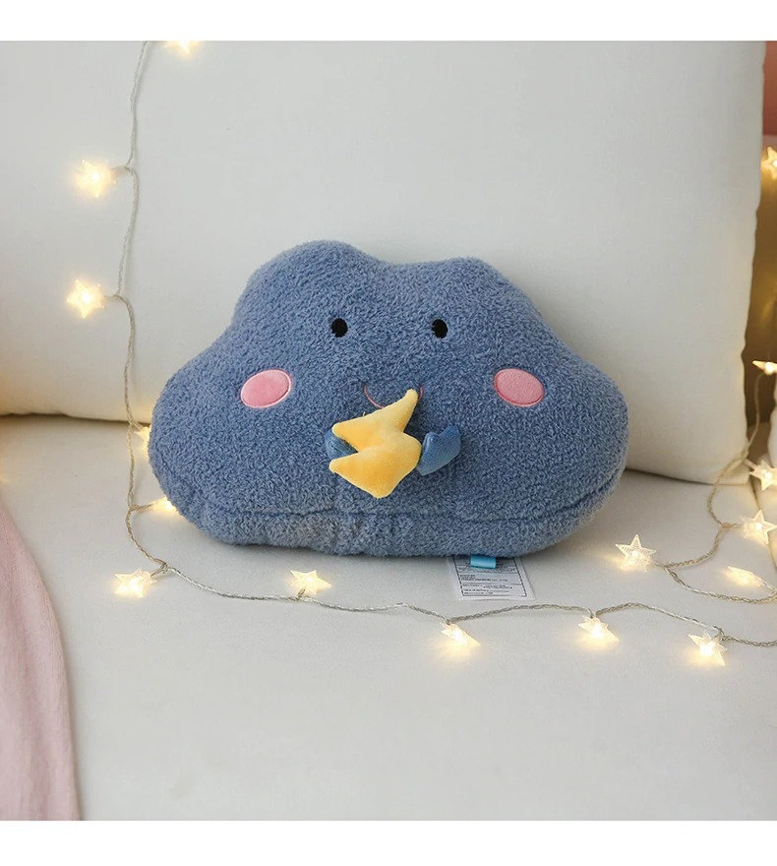 Cute Cartoon Plush Cloud Pillow Stuffed Funny Weather Etsy