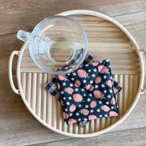 Fabric Quilted Coasters • Set of 2