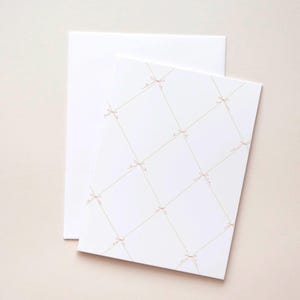 Biglietto con fiocco carino • Biglietto di auguri trapuntato • Biglietti con fiocco • Biglietti piegati